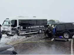 ავტობუსი ავარიაში მოჰყვა ავტობუსი ავარიაში მოჰყვა