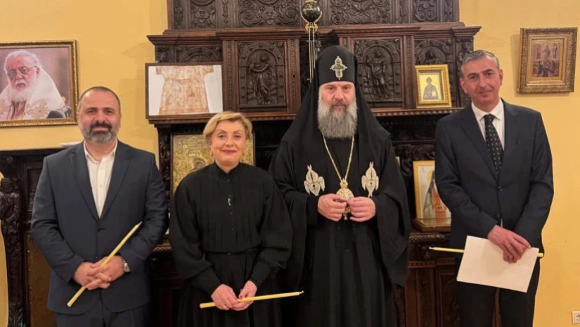 თინათინ რუხაძე სრულიად საქართველოს კათოლიკოს-პატრიარქ შიო III-ს შეხვდა თინათინ რუხაძე სრულიად საქართველოს კათოლიკოს-პატრიარქ შიო III-ს შეხვდა